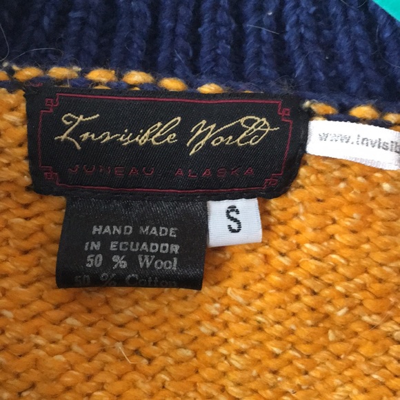 Invisible World patchwork cardigan sweater - Picture 3 of 3